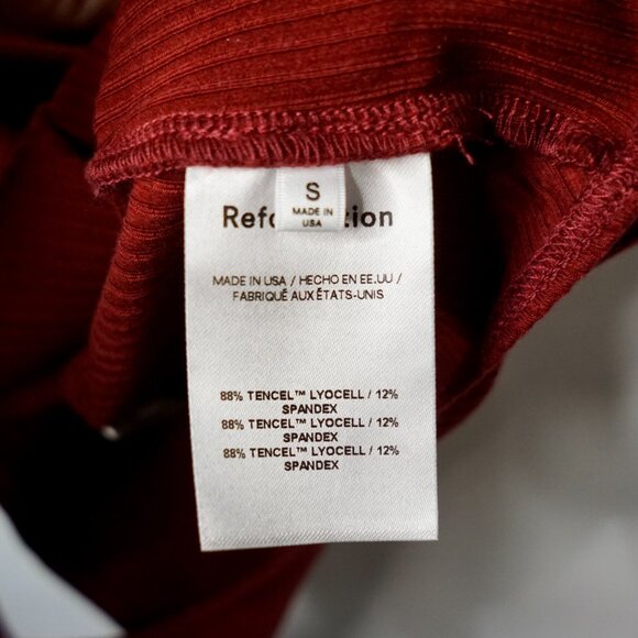 NEW Reformation Heiress Knit Bodysuit Chianti - Size S - Picture 9 of 11